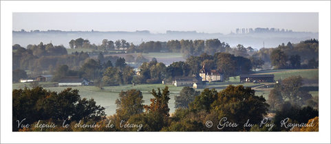 Vue de la campagne autour des gîtes