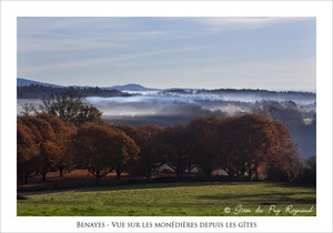 Vue sur les Monédières en Corrèze, depuis les gîtes du Puy Raynaud